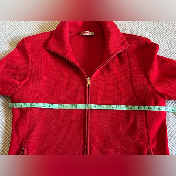 Prada Red Wool Zip-up Sweater, woman’s size 44 (S/M) - Picture 5 of 12